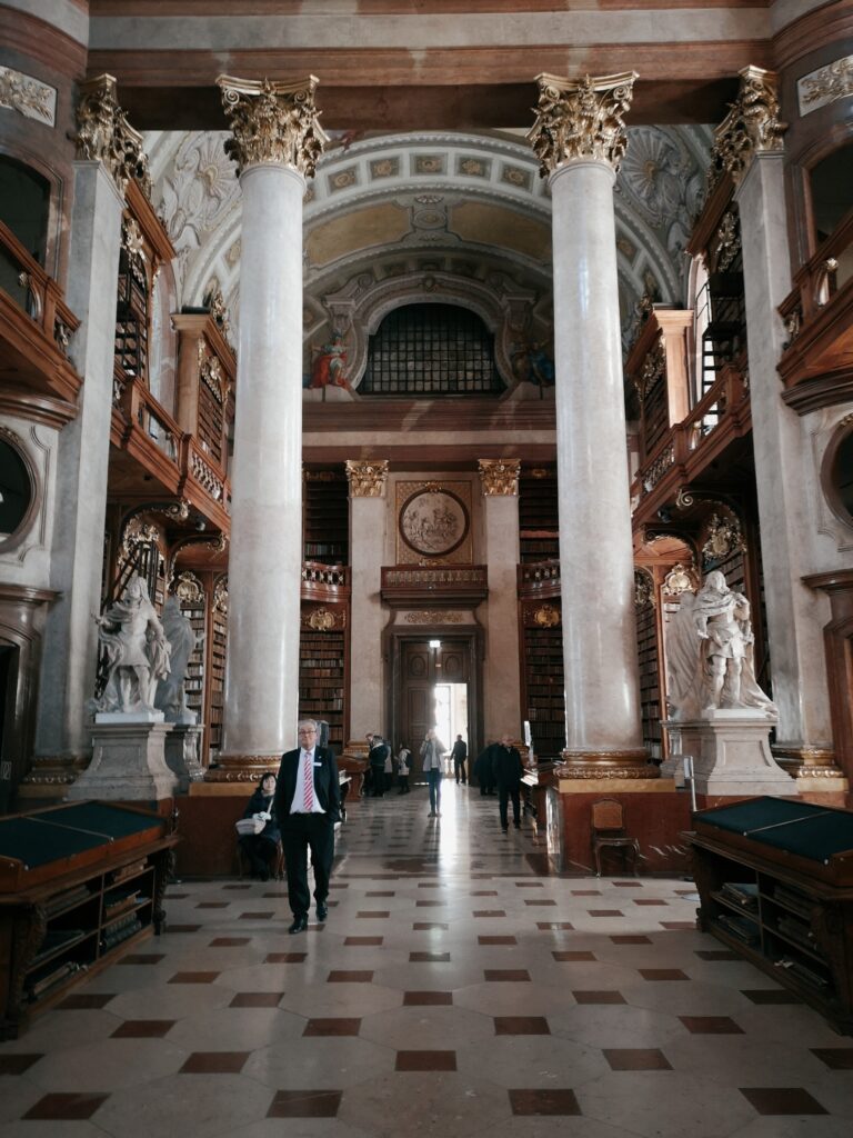 Entering the library